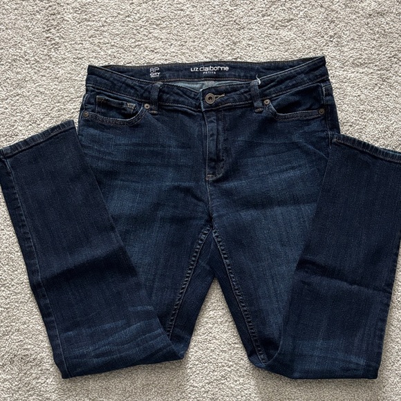 Liz Claiborne Dark Indigo City Skinny Jeans - Picture 2 of 2